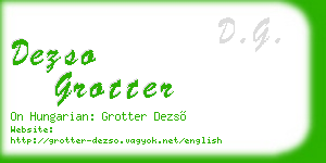 dezso grotter business card
